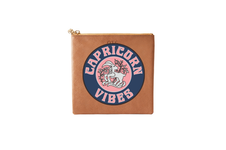 #3 Tan Capricorn Pouch