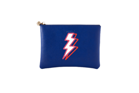 #2 Navy Lightning Bolt Pouch