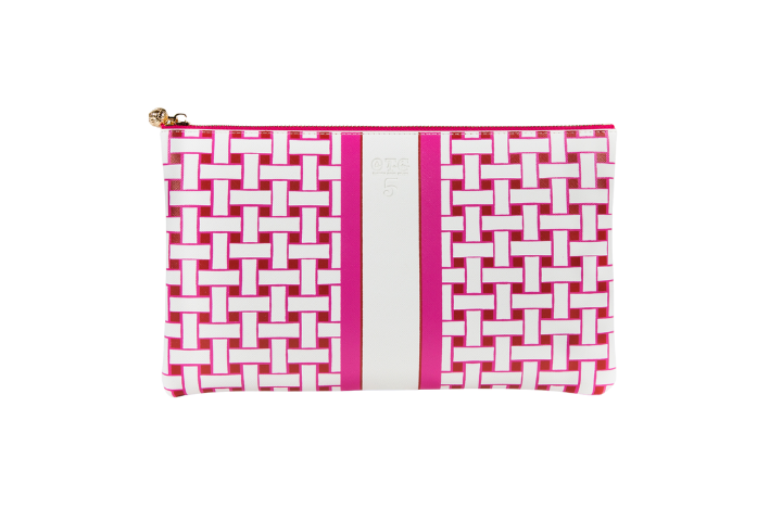 #5 Laura Weave Hot Pink Clutch