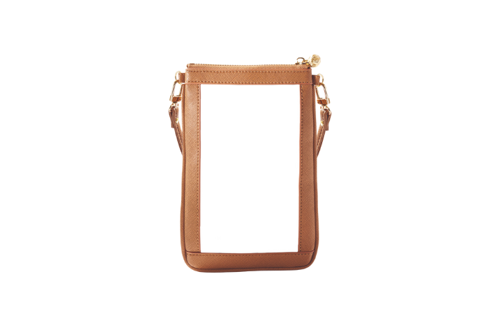 #1 Double Nudie Tan Crossbody Wristlet