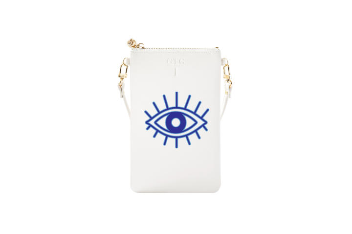 #1 White Eye Crossbody Wristlet