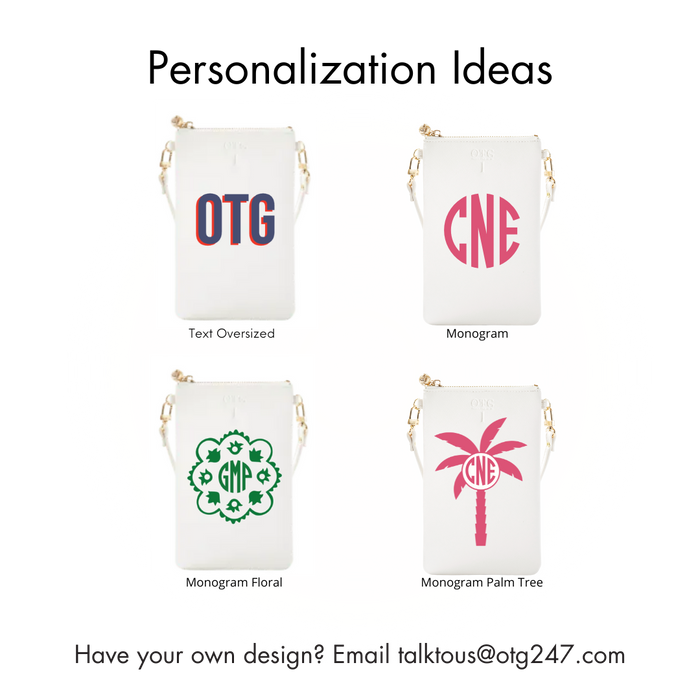#1 White Eye Crossbody Wristlet – personalized image