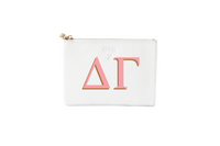 #2 White Delta Gamma Pouch