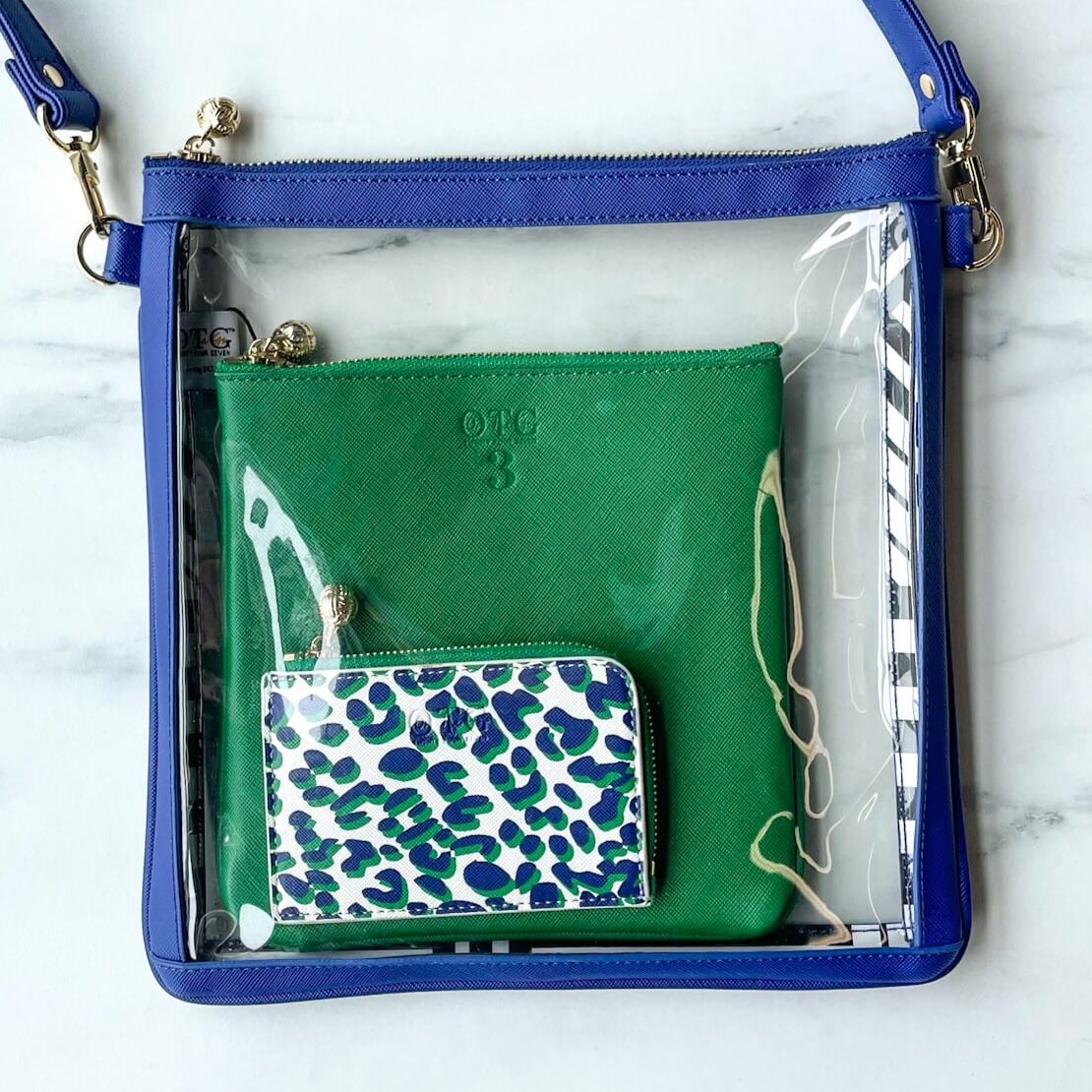 #6 Double Nudie Navy Crossbody