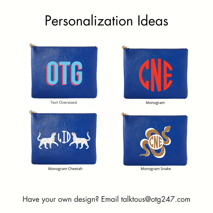 #4 Navy Play Bad Fast Pouch – personalized image