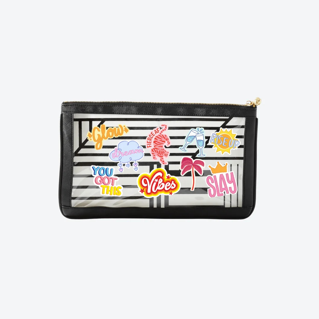 #5 Nudie Black Pos Vibes Clutch, front view
