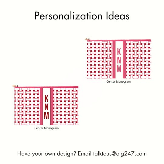 #5 Laura Weave Hot Pink Clutch – personalized image