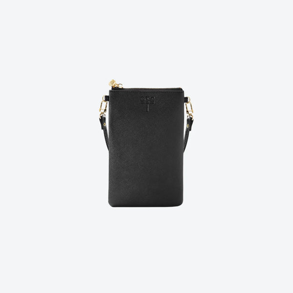 #1 Black Crossbody Wristlet, front view