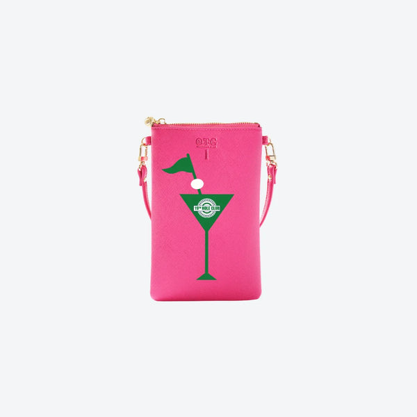 #1 Hot Pink 19th Hole Crossbody Wristlet, front view