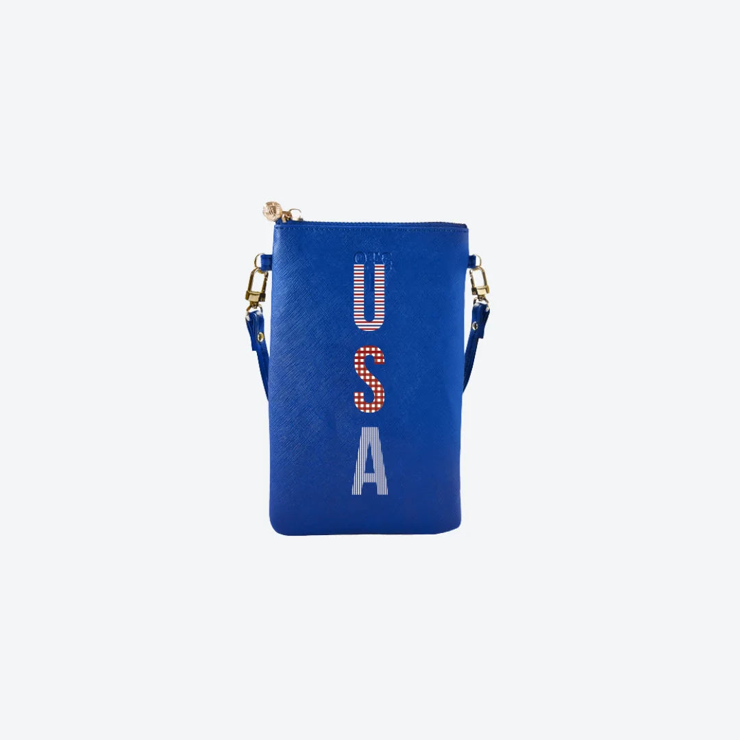 #1 Navy USA Crossbody Wristlet
