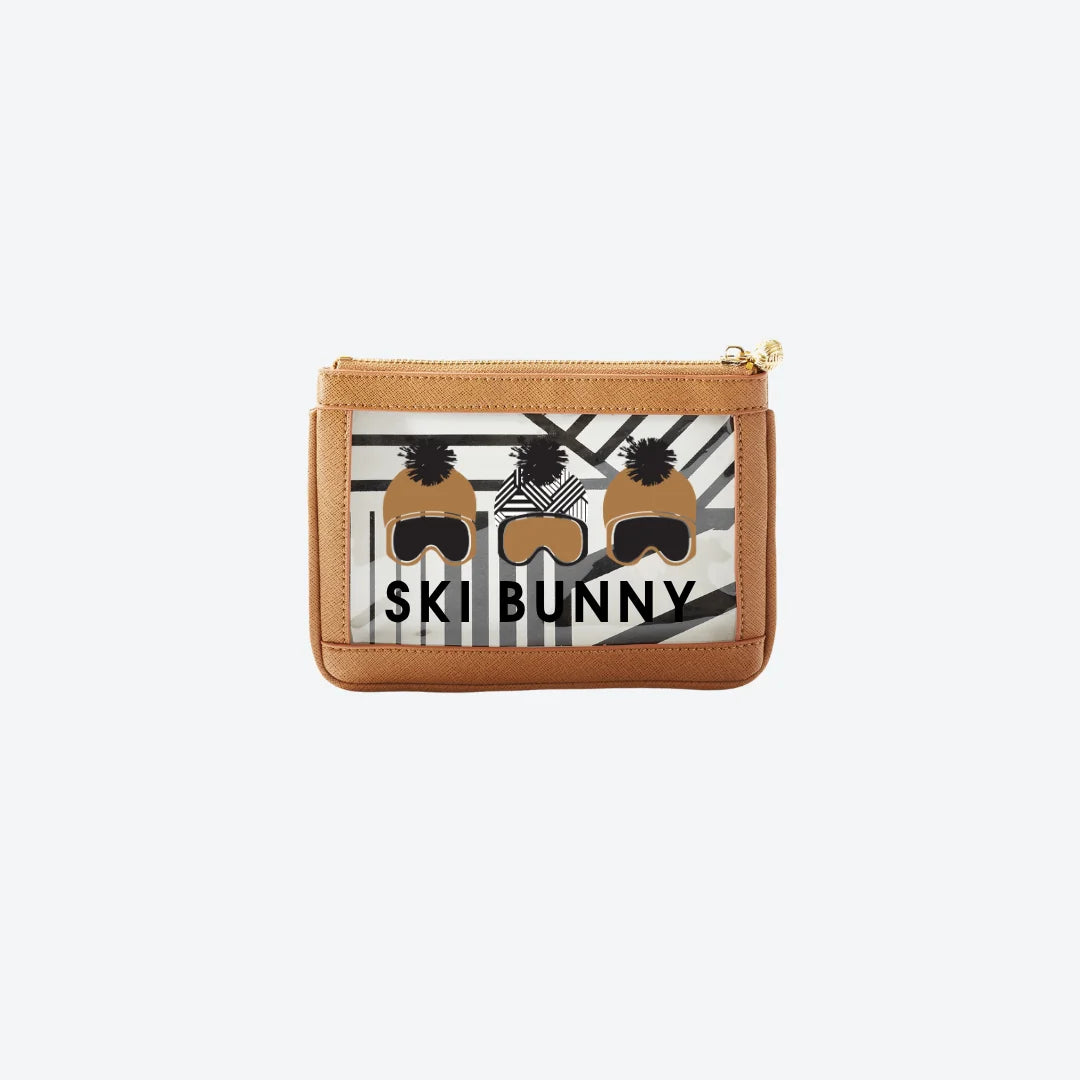 #2 Nudie Tan Ski Bunny Pouch, front view