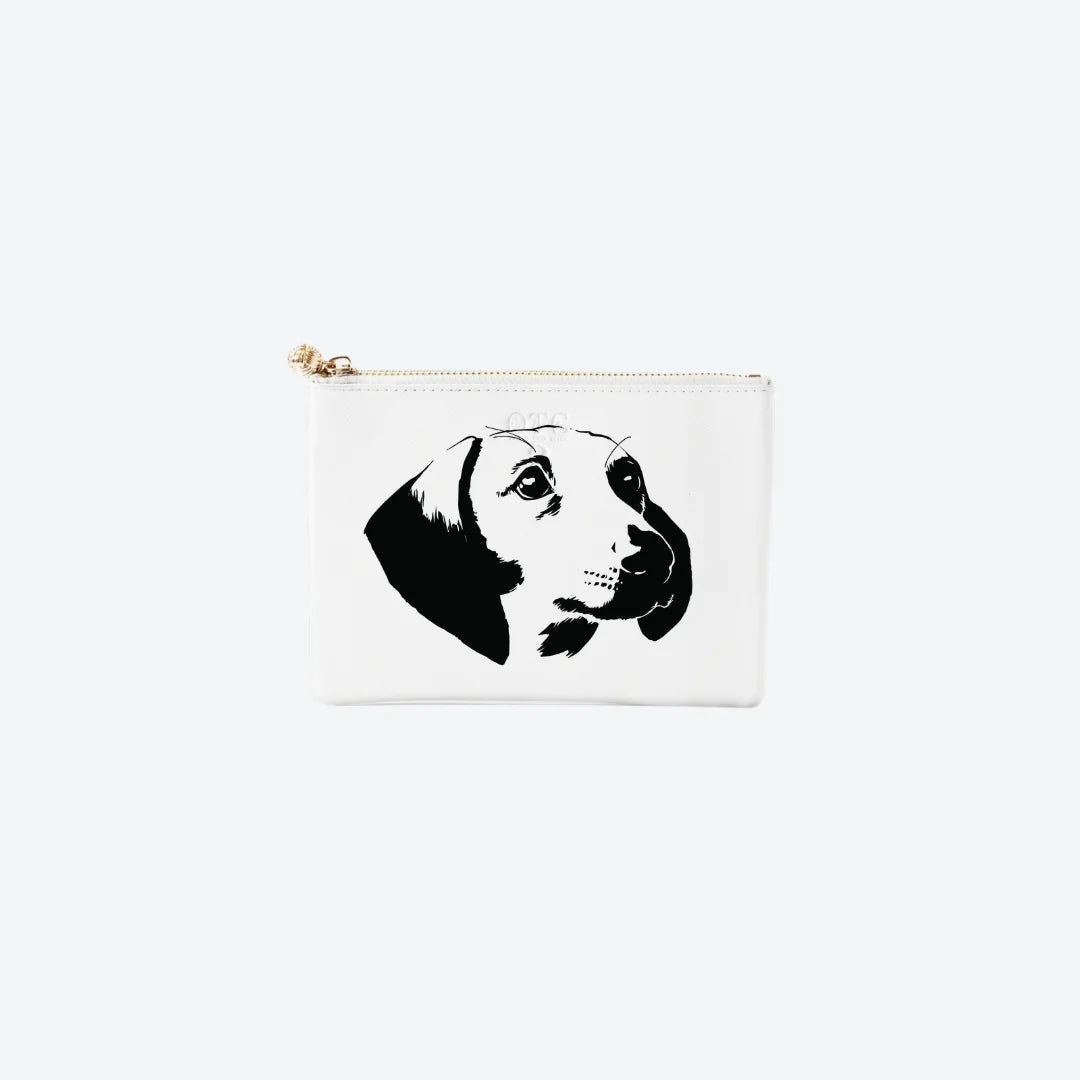 #2 White Dachshund Pouch