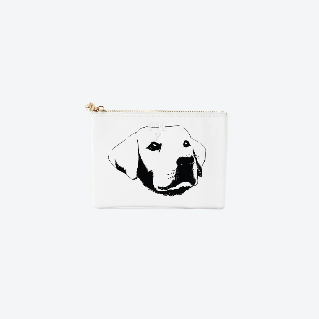 #2 White Lab Pouch, front view