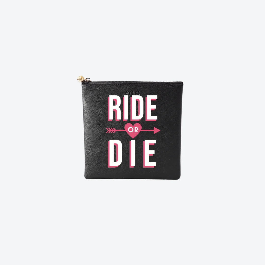 #3 Black Ride Die Pouch, front view