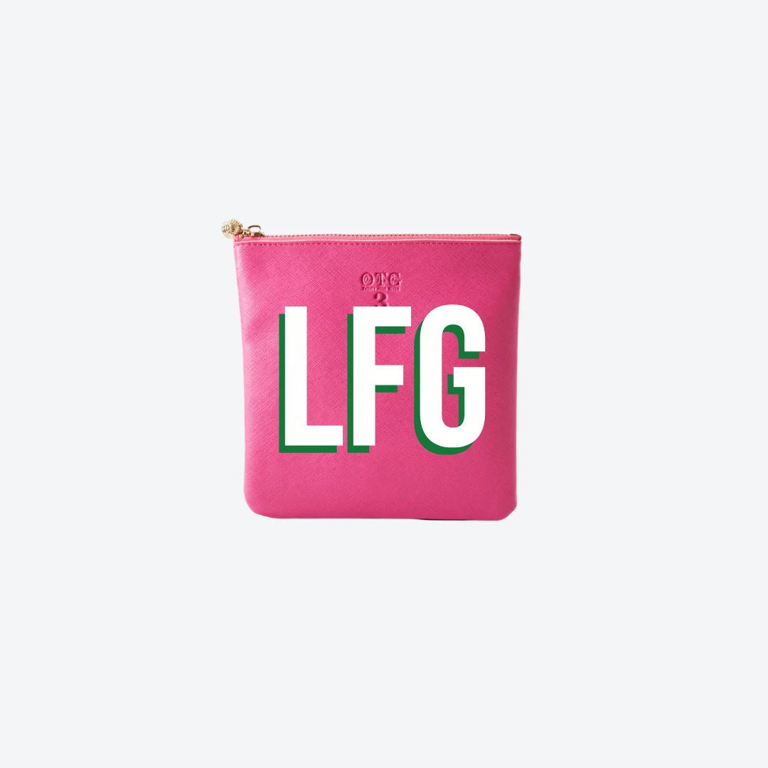 #3 Hot Pink LFG Pouch, front view