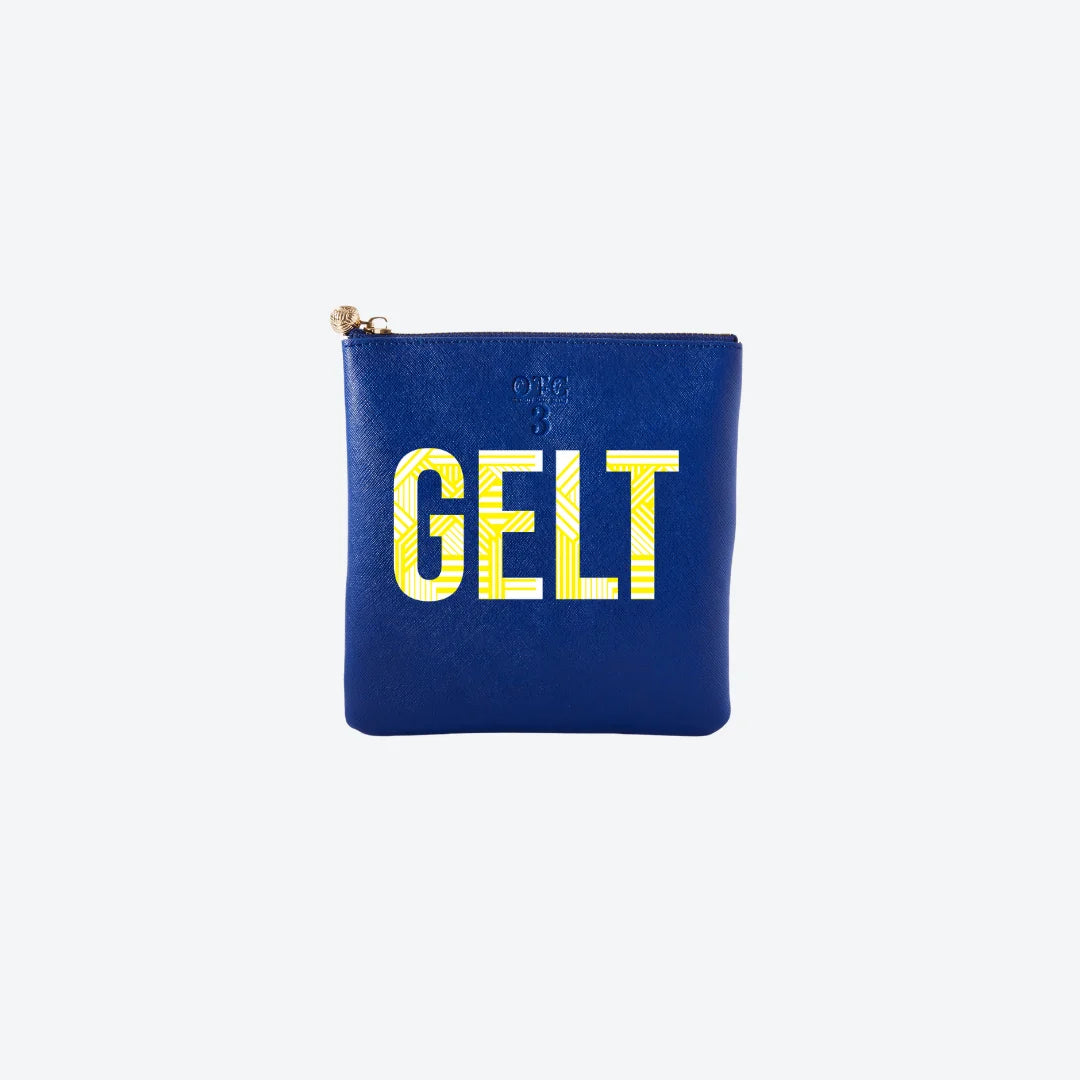 #3 Navy Gelt Pouch, front view
