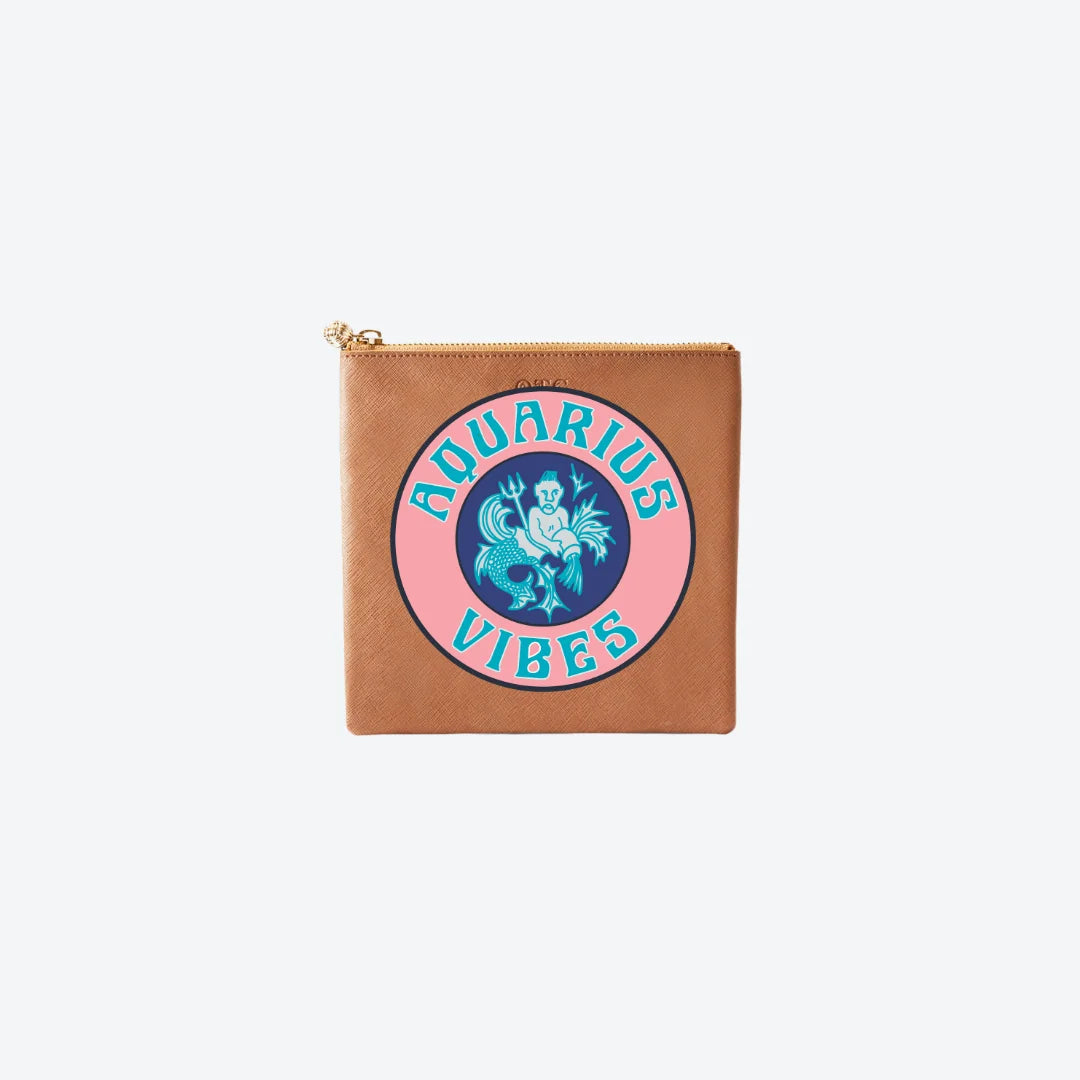 #3 Tan Aquarius Pouch
