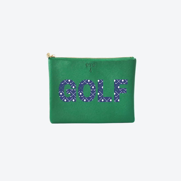 #4 Green Keyanna Golf Pouch, front view