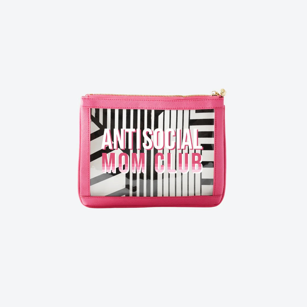 #4 Nudie Hot Pink Anti Social Pouch, front view