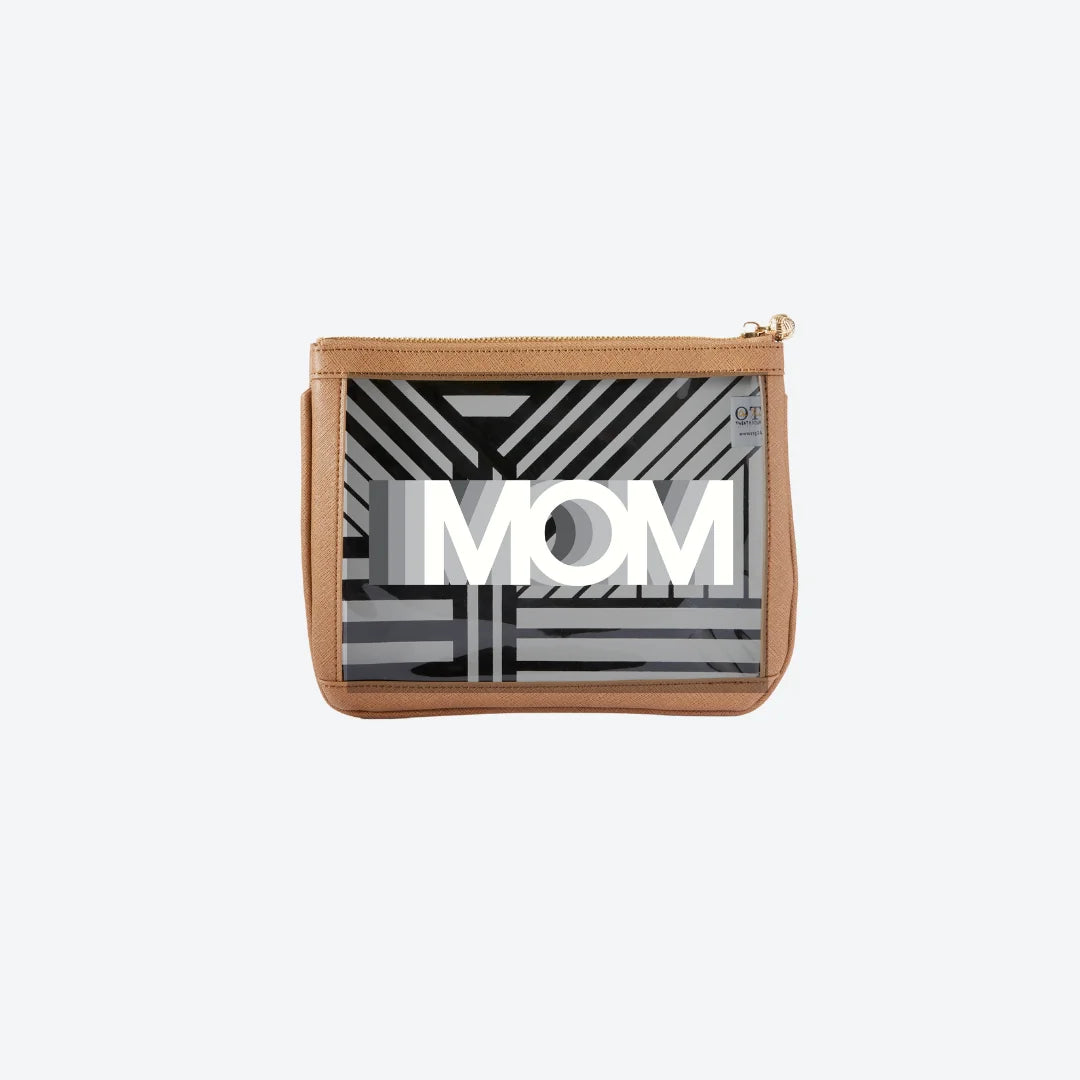 #4 Nudie Tan Mom Pouch, front view