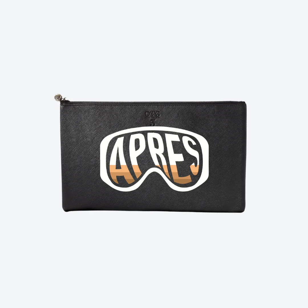 #5 JW Black Apres Goggles Clutch, front view