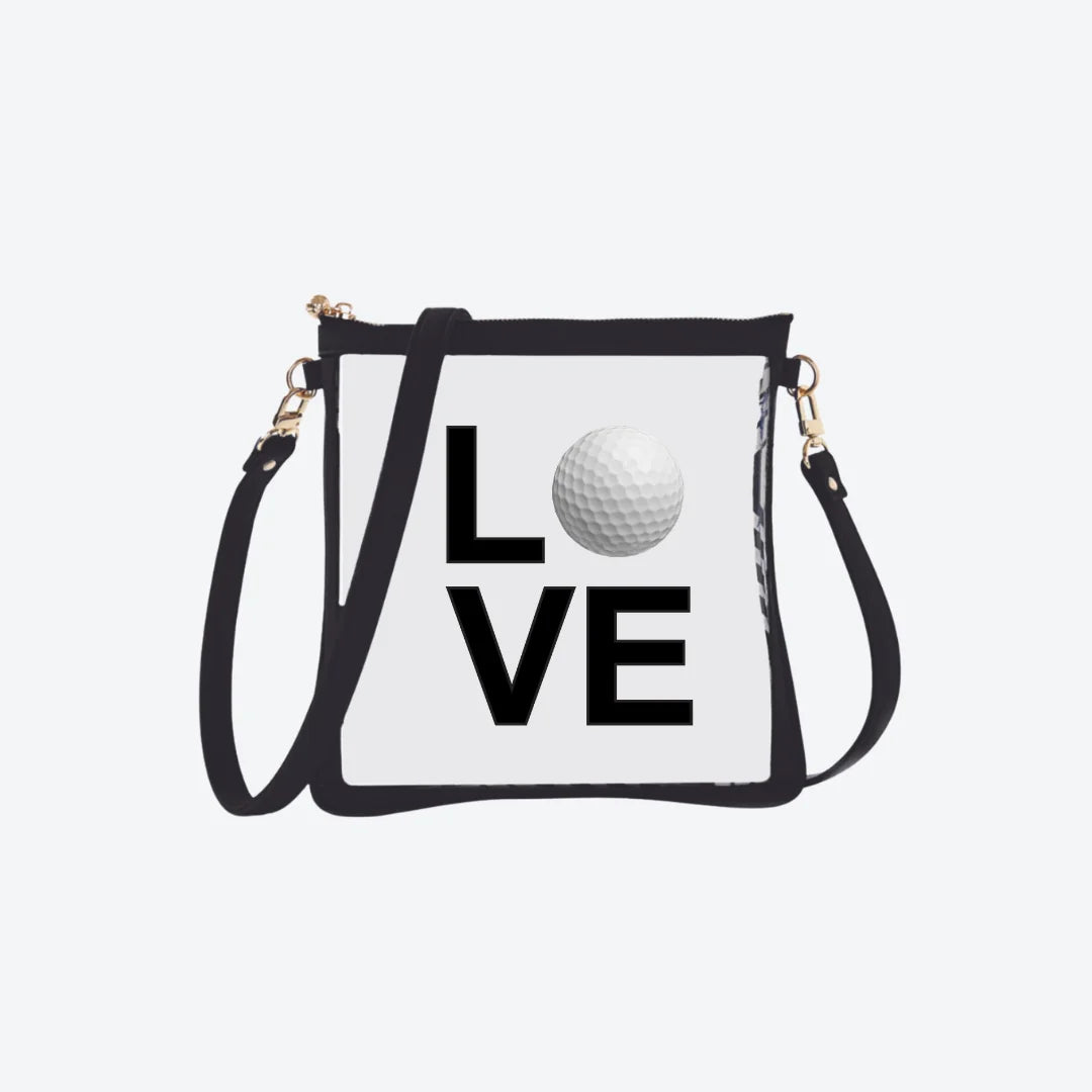 #6 Double Nudie Black Golf Love Crossbody, front view