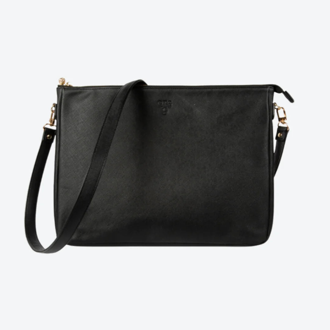 #9 Black Padded Crossbody Techie