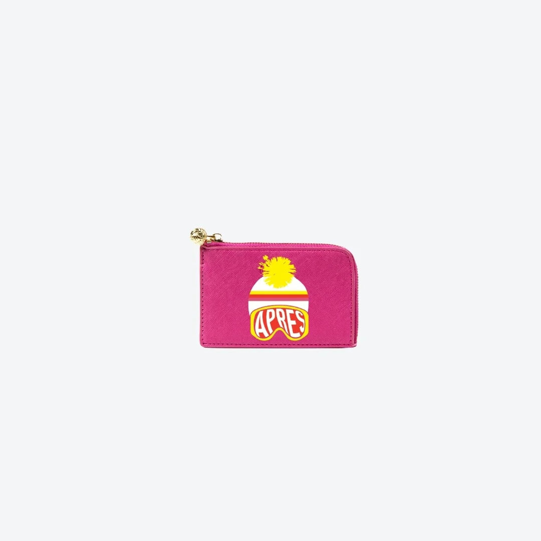 Card Case Hot Pink Apres Bunny, front view