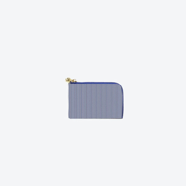 Card Case Pinstripe Navy, front view