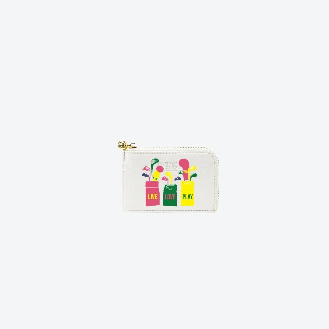 Card Case White Live Love Play
