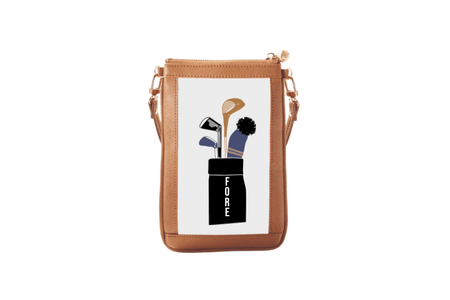#1 Double Nudie Tan Fore Crossbody Wristlet