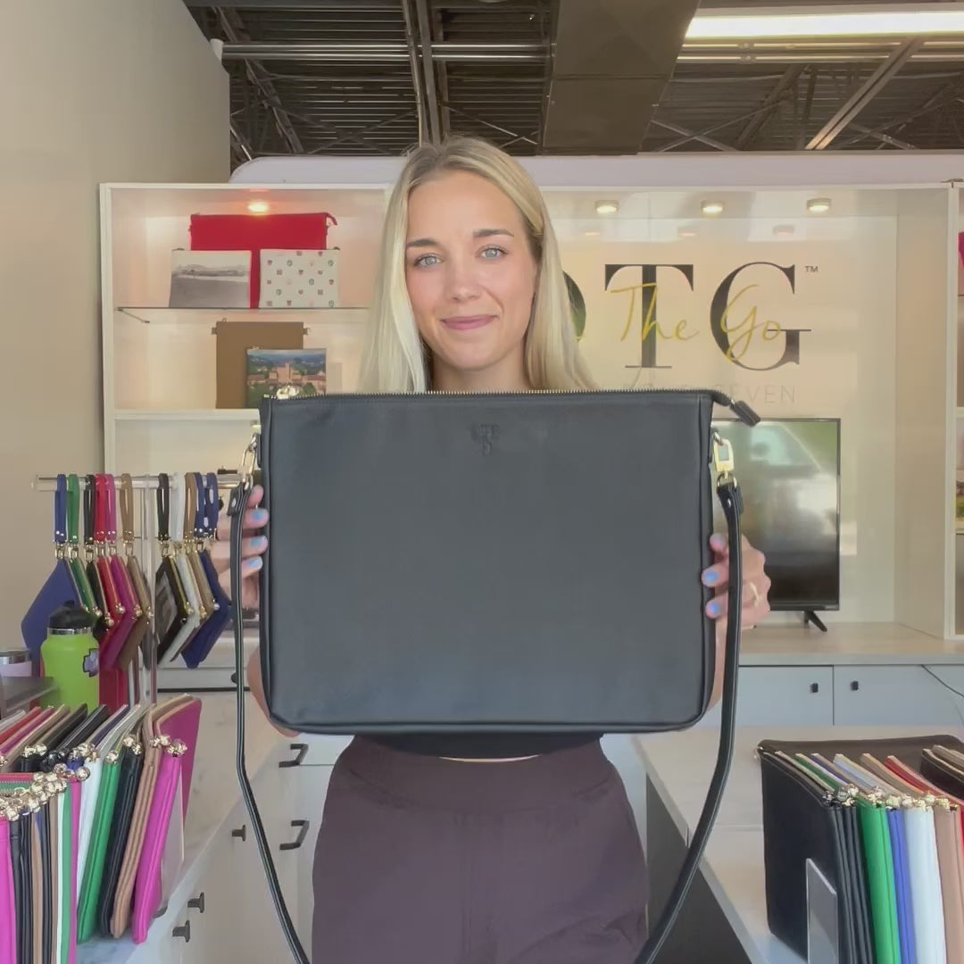 Load video: #9 Black Padded Crossbody Techie
