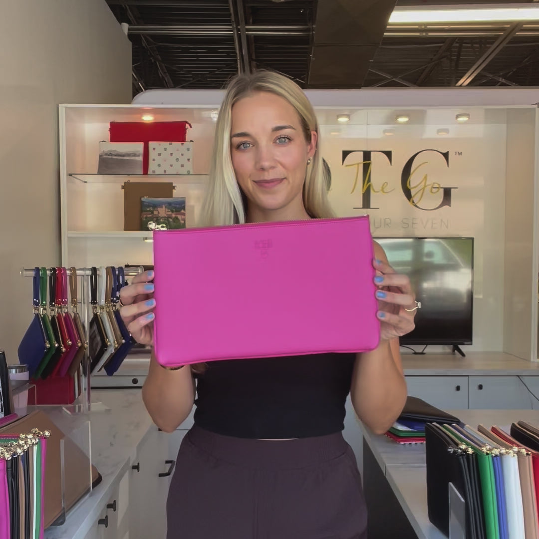 Load video: #5 Nudie Hot Pink Clutch