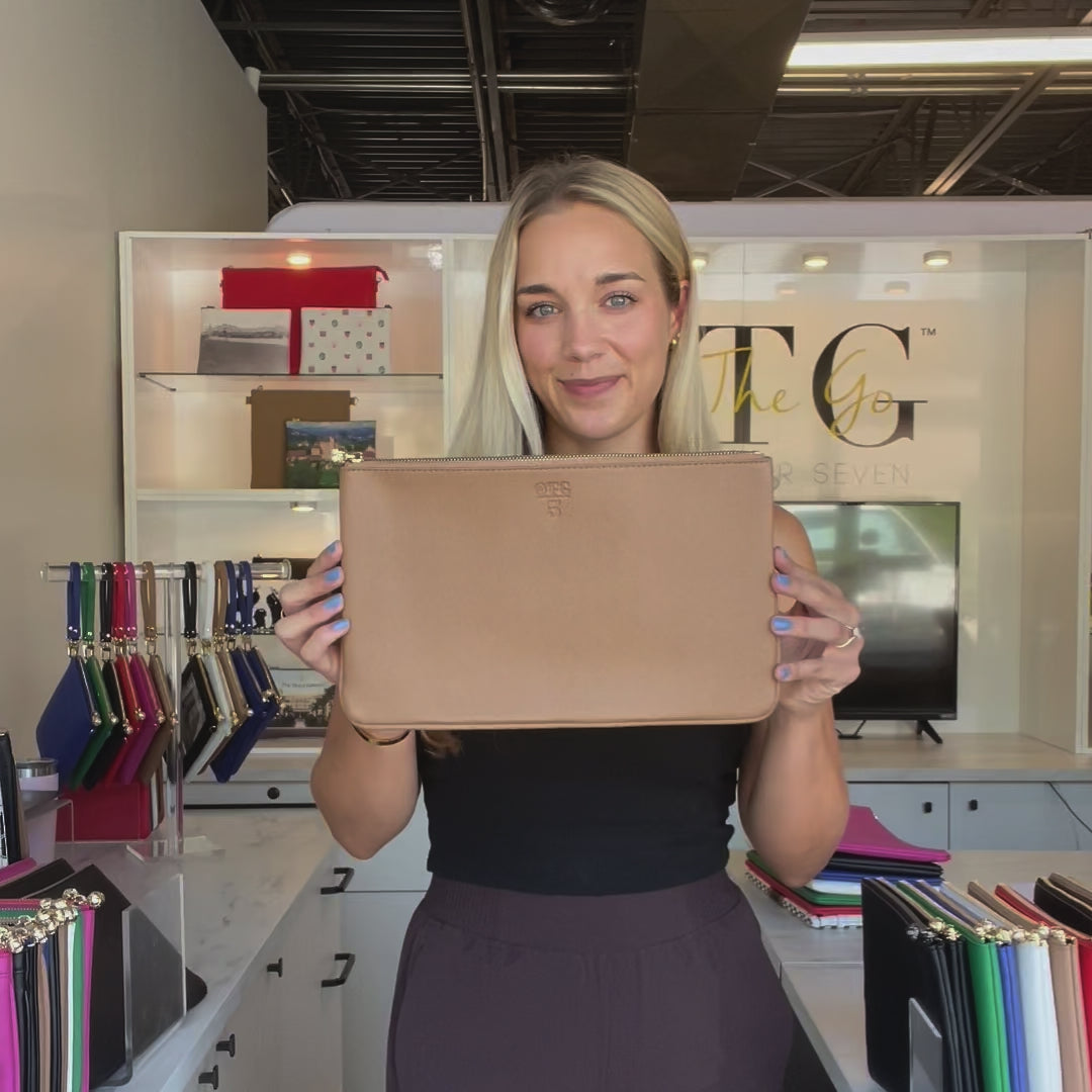 Load video: #5 Nudie Tan Clutch