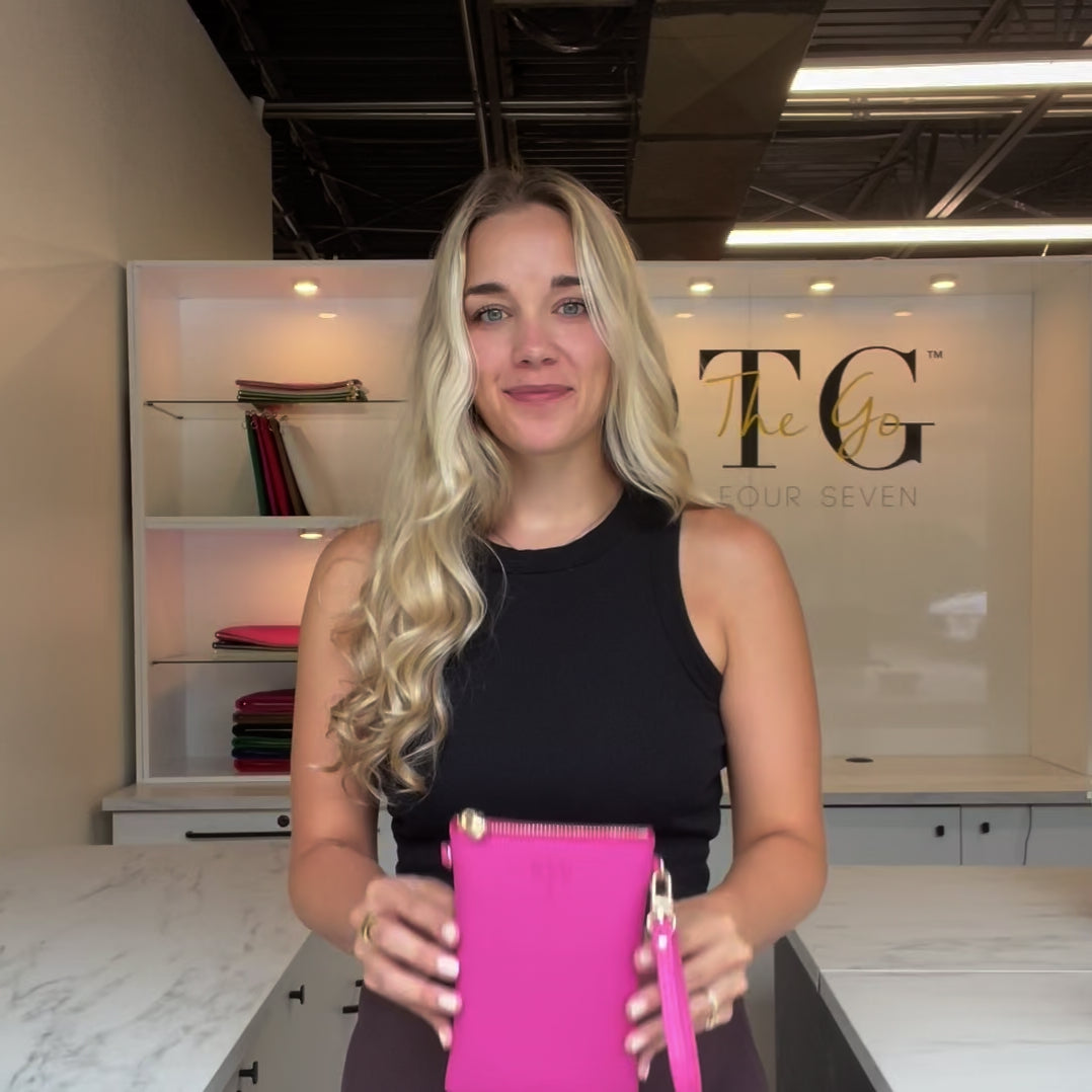 Load video: #1 Hot Pink Crossbody Wristlet