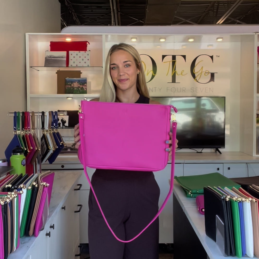 Load video: #9 Hot Pink Padded Crossbody Techie